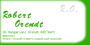 robert orendt business card